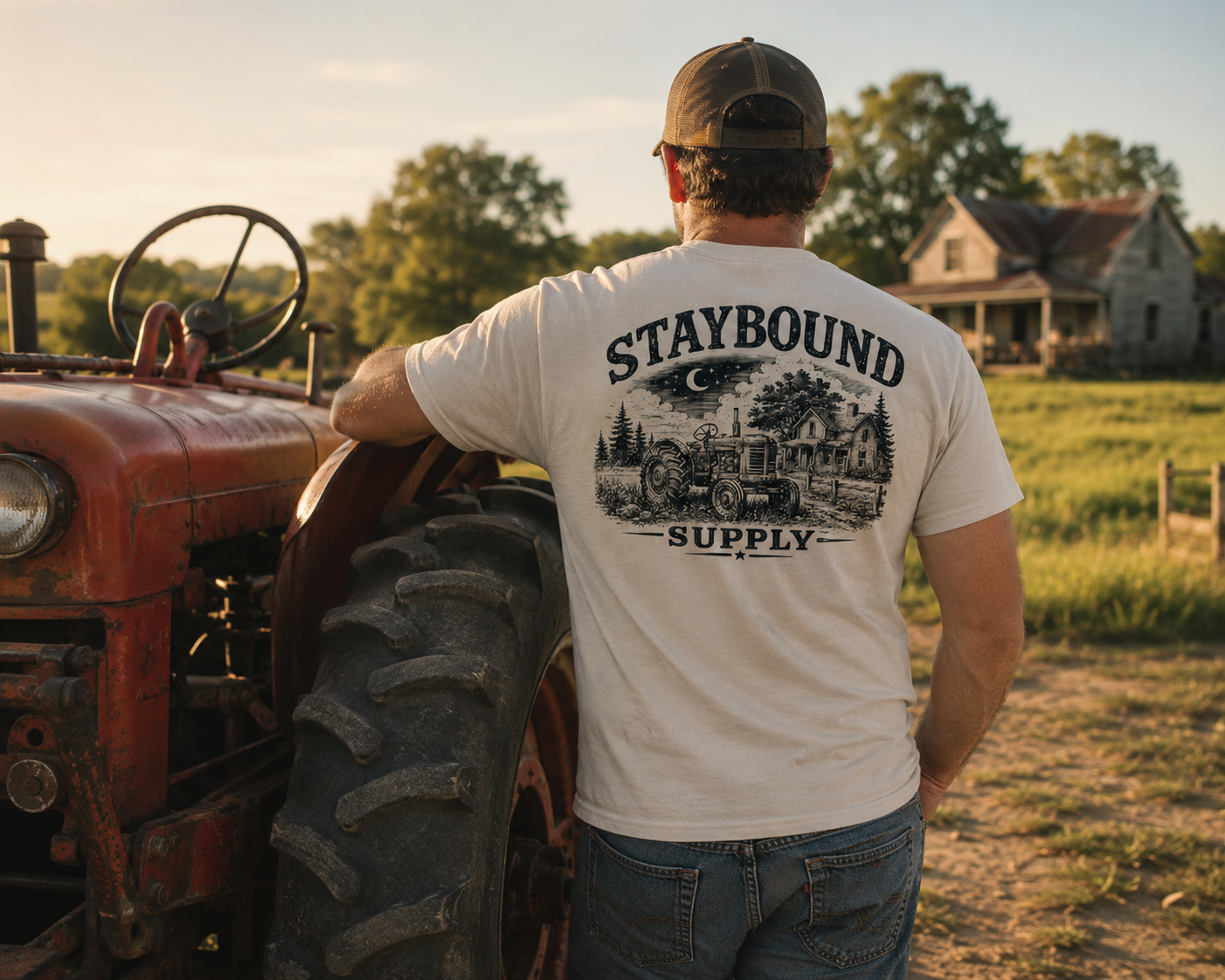 StayBound Supply™ | Vintage Homestead Tractor Graphic Tee
